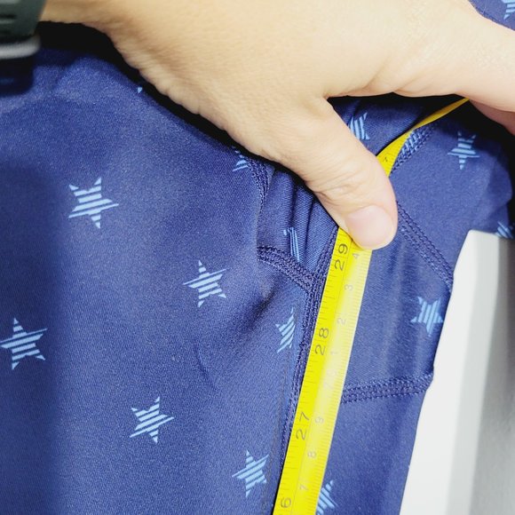 Fabletics | Womens Ultra Cool Athletic Work Out Leggings Dark Blue Star Print - Picture 7 of 9